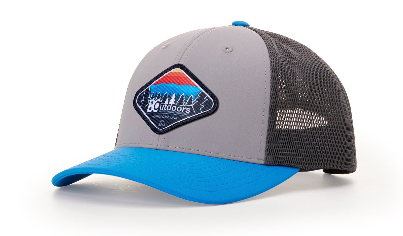 Custom sublimated hat with BC Outdoors logo