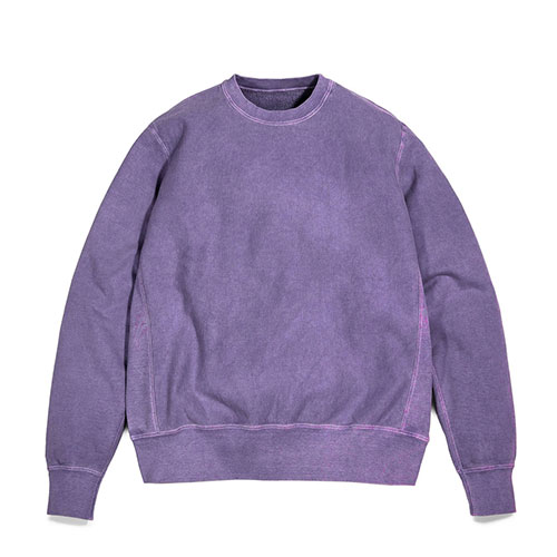 purple garment dyed crewneck