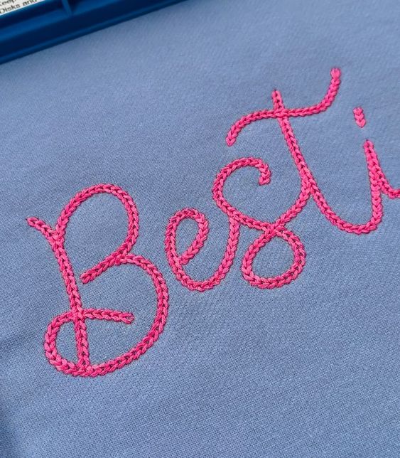 Chain stitch embroidery photo