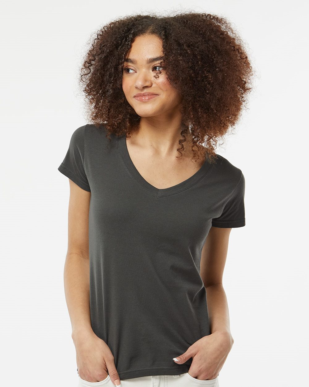 Tultex - Women's Fine Jersey V-Neck T-Shirt