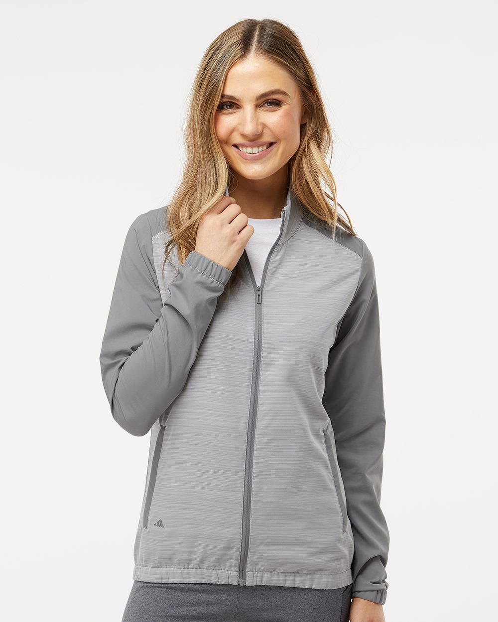 Adidas - Womens Heather Block Full-Zip Windshirt